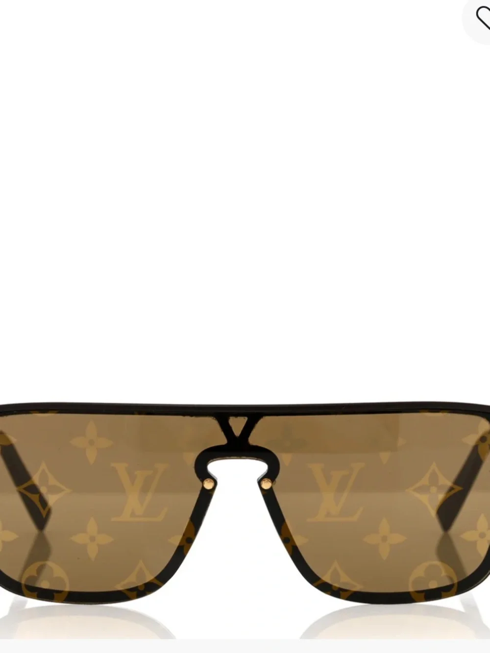 : Louis Vuitton Waimea Sunglasses Brown Monogram Lens Z1485W Flat Top Shield